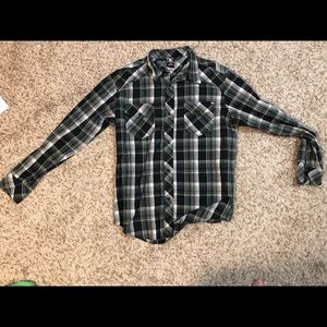 Split brand western style shirt